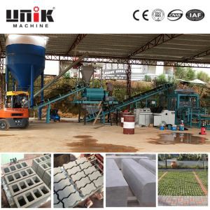 Linha de produção de blocos de concreto